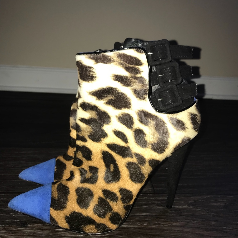 Giuseppe Zanotti calf hair leopard booties